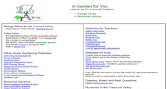 Desktop Screenshot of gardenforyou.com
